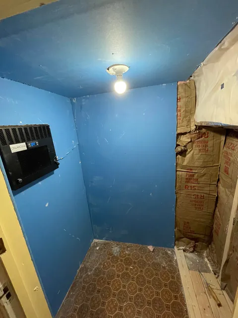 Built a wine closet under some stairs