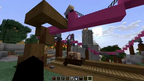 Worlds first suspended Minecraft roller coaster!