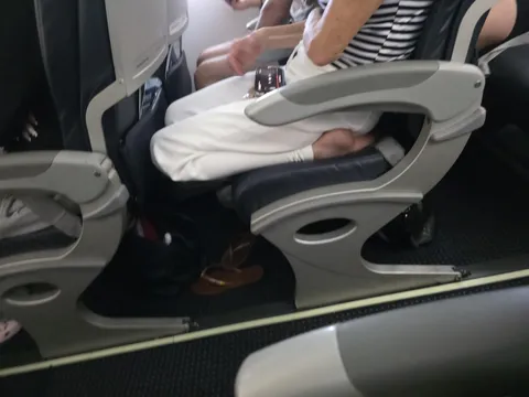Lady next to me flew like this for over 3 hours and didn't move. Got up and walked normal.