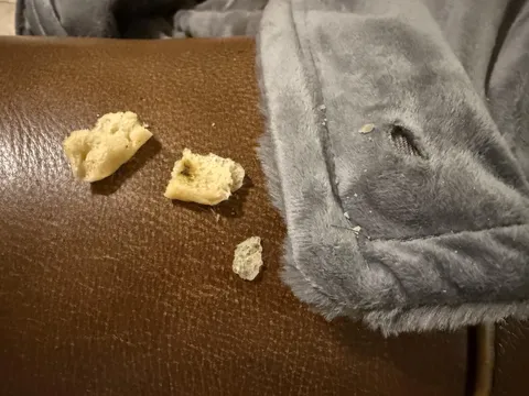 Side of bread stitched INSIDE my new Costco blanket