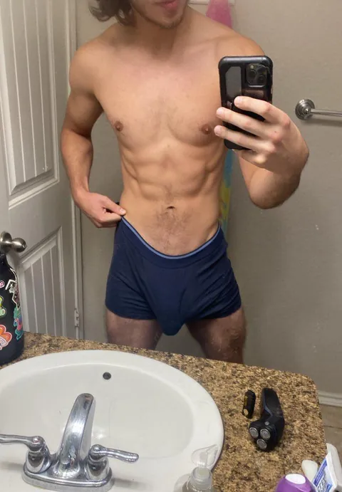 22 Bi about to shower