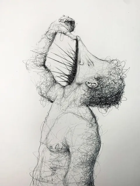 Some unsettling things I drew with a ballpoint pen [OC]