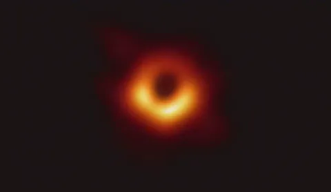 First photo of a black hole in the heart of the M87 galaxy taken by the Event Horizon Telescope