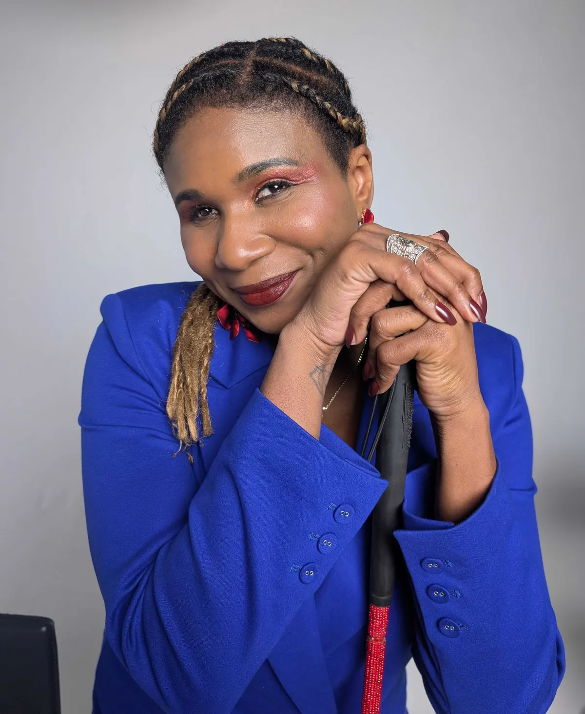 My SO is blind and I do her makeup, here's the look for her official Author Headshot! I played with some undereye, felt I got a bit carried away maybe