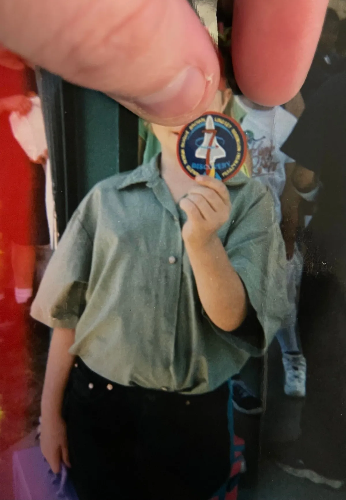 Back in 1997, Astronaut Stephen Robinson gave me this patch at my school field day in Texas.