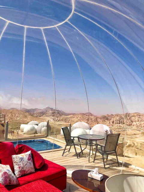 My bubble hotel room in Petra, Jordan. At night, you could see all the stars in the sky