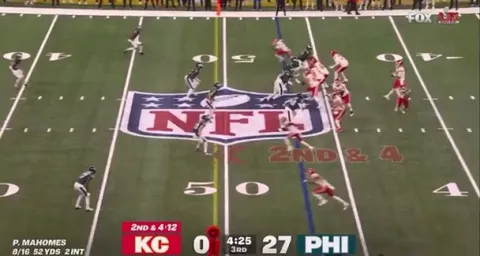 [Highlight] Travis Kelce gives up on the play while Patrick Mahomes is running for his life