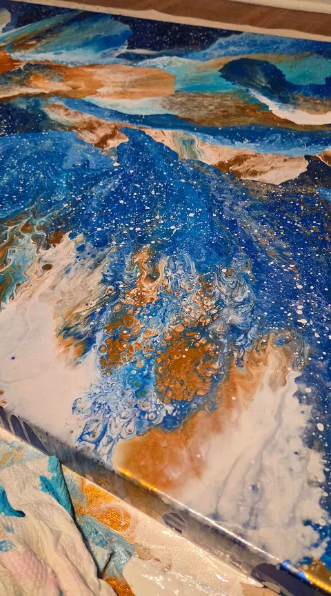 Acrylic dream worlds painted from imagination