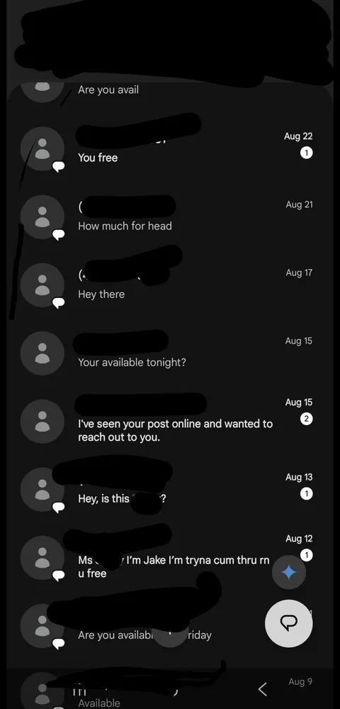 I got a prostitutes old phone number...