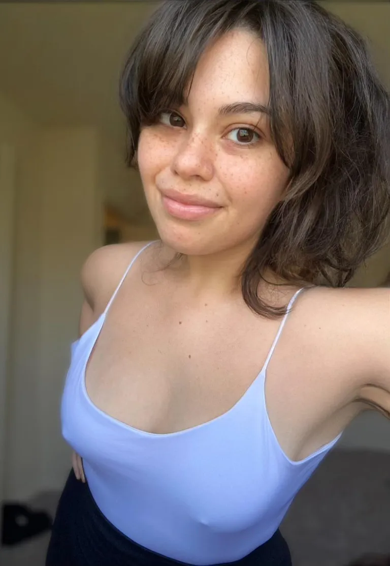 Raw and natural, no makeup. Letting my frex show 