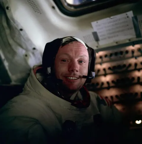Neil Armstrong after the moonwalk, 1969