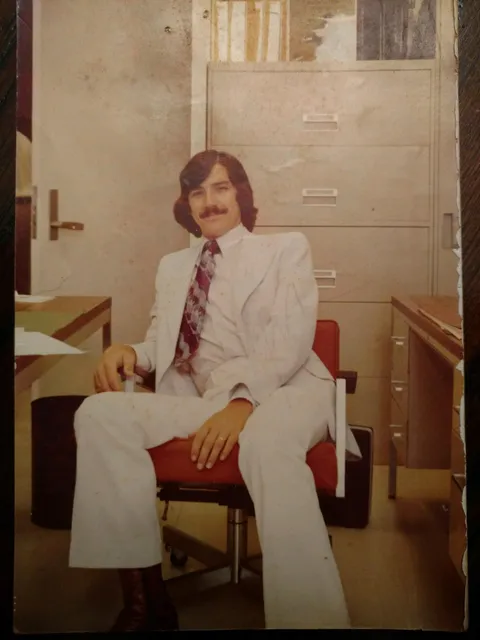My dad back in the 70s at work