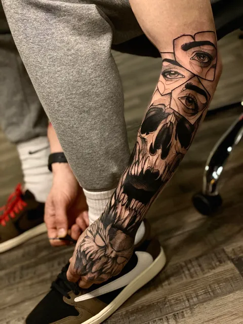 Forearm piece (and also healed hand piece) by Max LaCroix from Empire Inks Studio in Appleton, WI