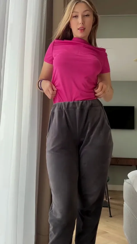 I like to videotape the way I change my clothes