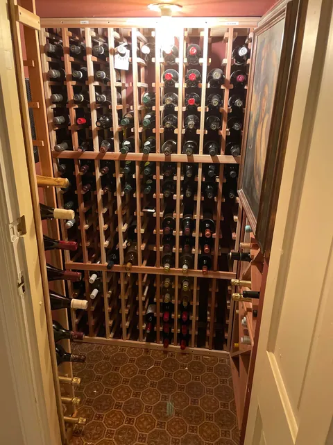 Built a wine closet under some stairs