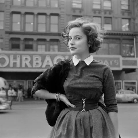1950s sass. A model posing in Union Square, NYC.
