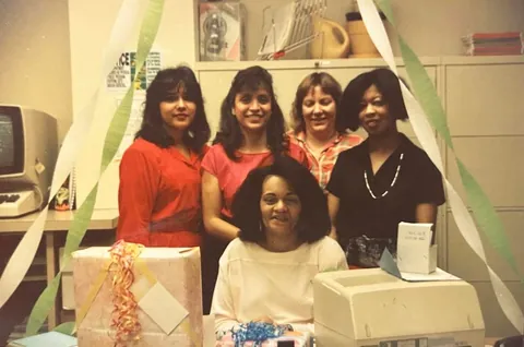 photos from my grandmother's time working at continental bank in chicago in the early 80's