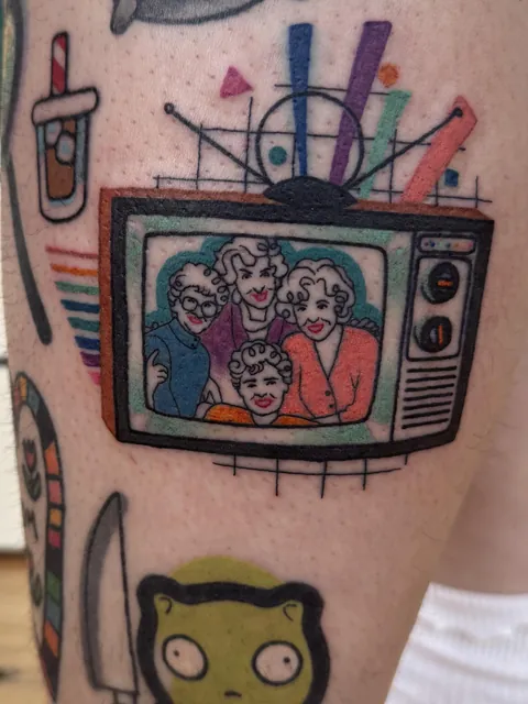 golden girls retro tv by angie meuth at dreamhouse tattoo in st. louis, MO