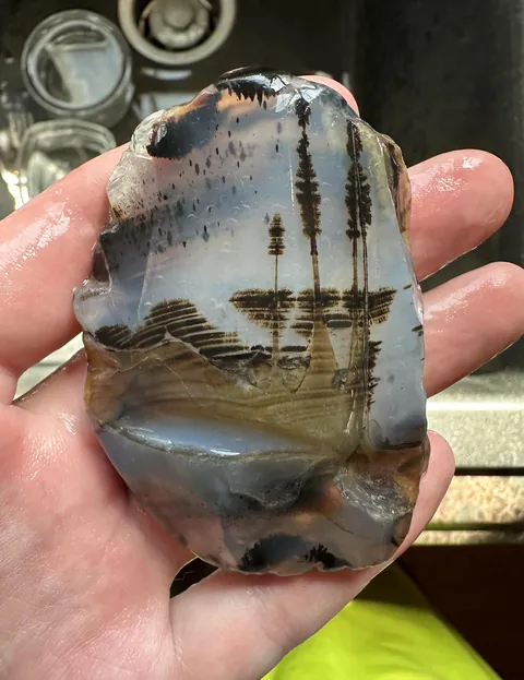 Montana moss agate found on the Yellowstone River