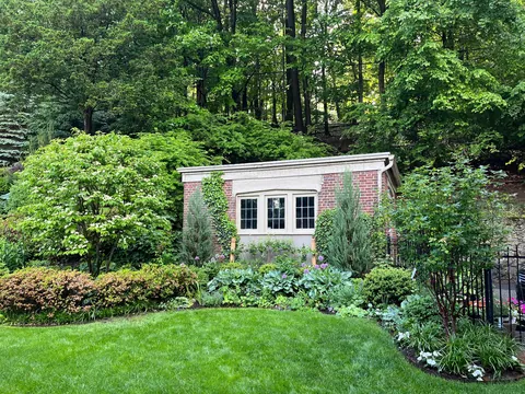 Photos of the backyard section of my mom's garden post-rain!