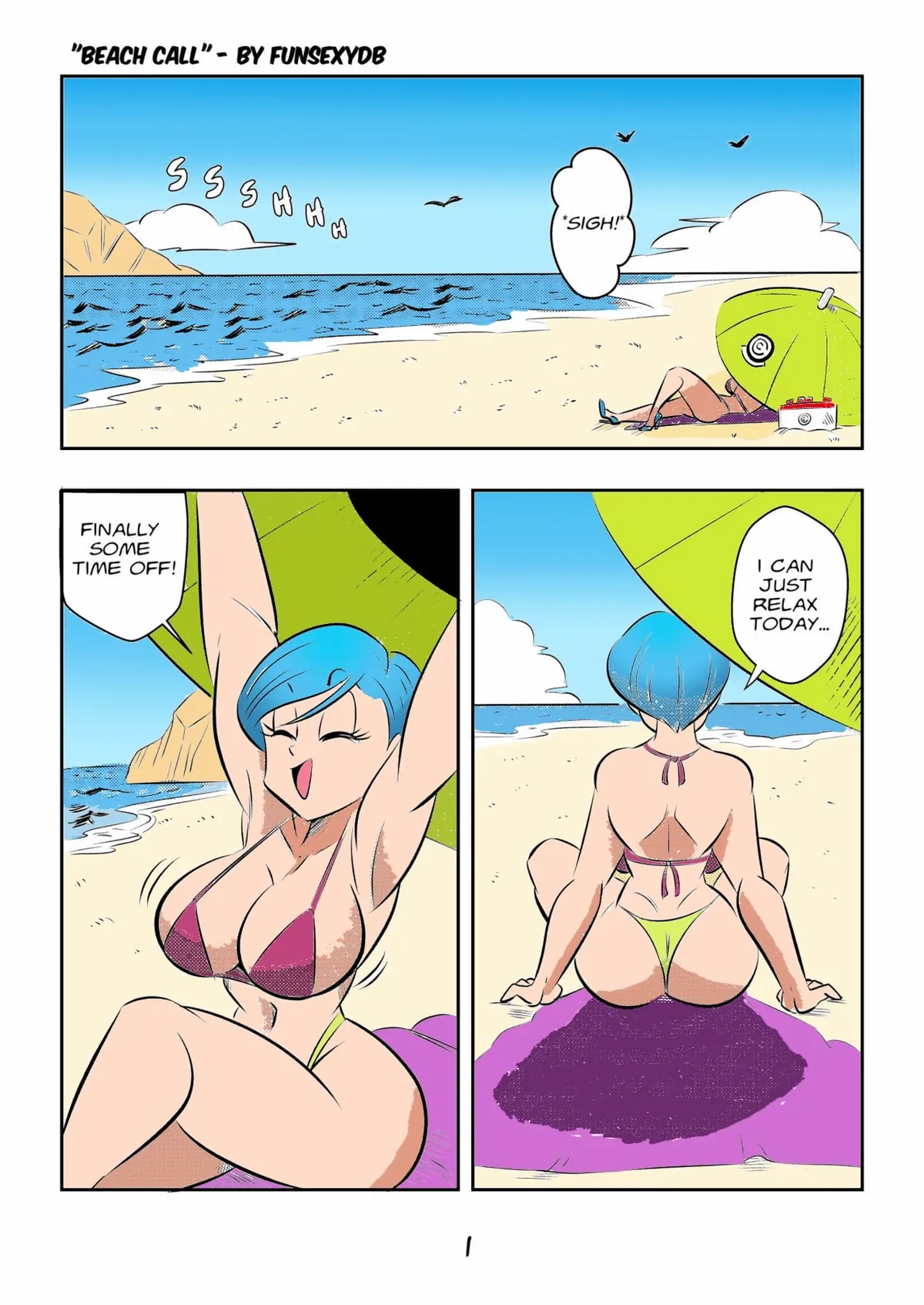 Beach call (funsexydragonball)