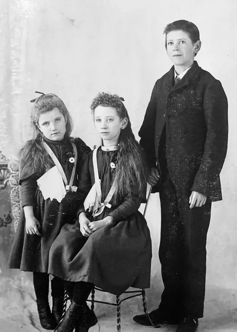 Siblings Tilla, Minna and Otto Witte, Wisconsin, circa 1894.