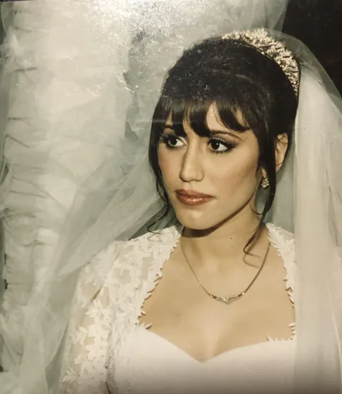 my mom on her wedding day, 1999