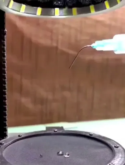 Water droplets suspended with sound waves