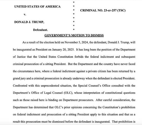 Jack Smith just filed a motion to dismiss his charges against President Trump.