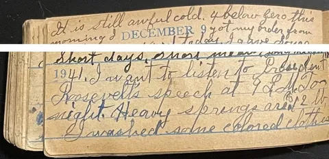 Excerpts from my great-great-grandmother's diary 1937-1941