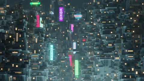 Tried to make some "cyberpunk slums" in minecraft