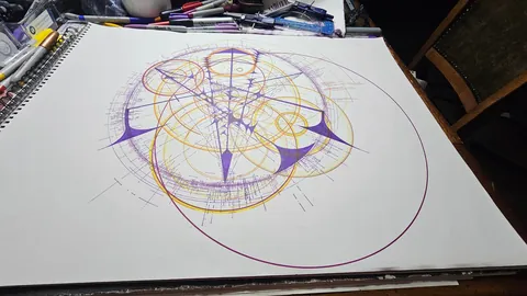 Melchizedek, Lucien Stark (me), Ink/Pencil, 2025