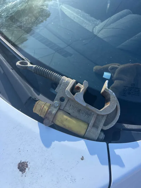 This came at me on the highway. Destroyed my car and windshield; missed my face