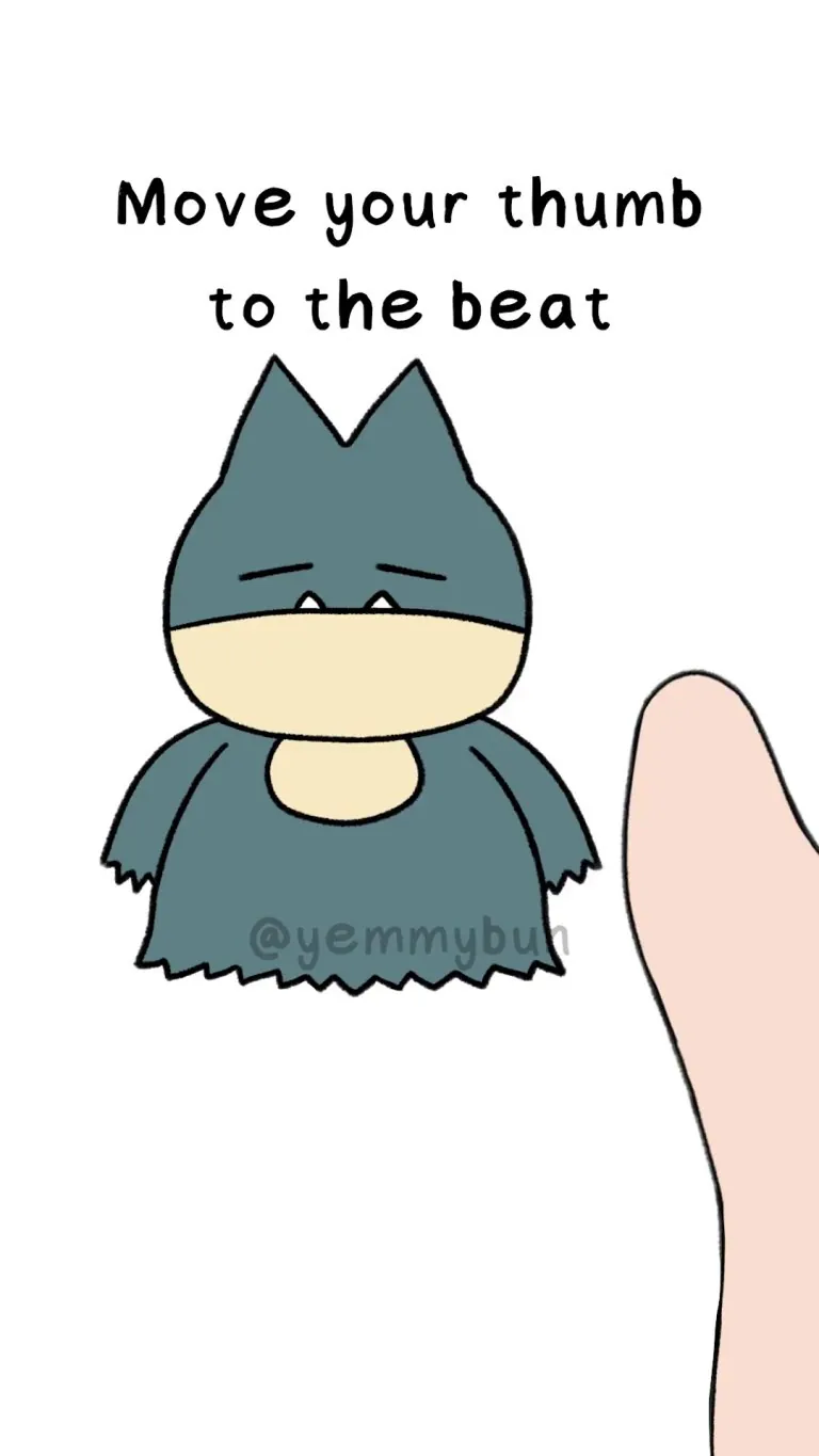 Move your thumb to the beat with Munchlax animation (OC)