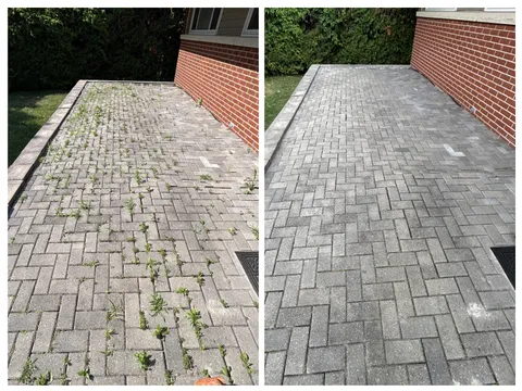 Before/After of a patio I cleaned up