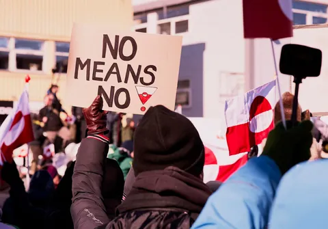 People of Nuuk Protest Against US Attempts to Take Over Greenland.