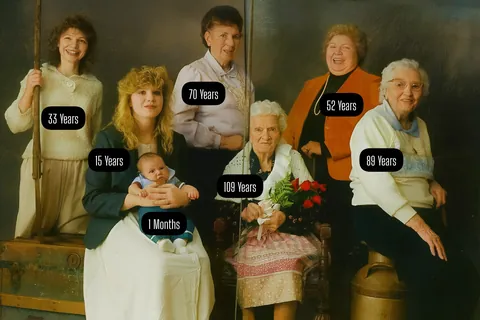 Seven generations alive at once; c. 1989