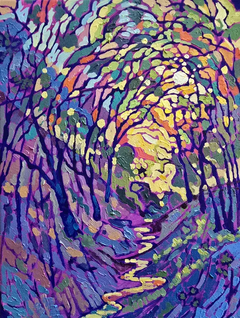 Ed Levine Trail, Bhavna Misra, Oil, 2025