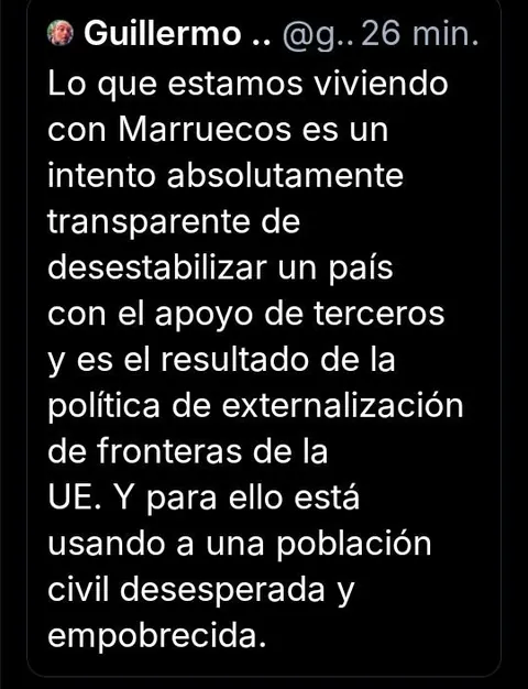Estamos ante una agresión de Marruecos apoyada por la internacional reaccionaria