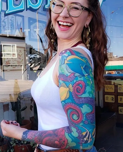 An Octopus’s Garden Sleeve by Adam Sky in San Francisco, California