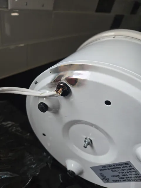 Casual reminder to take a glance at the bottom of your plug-in appliances every now and then