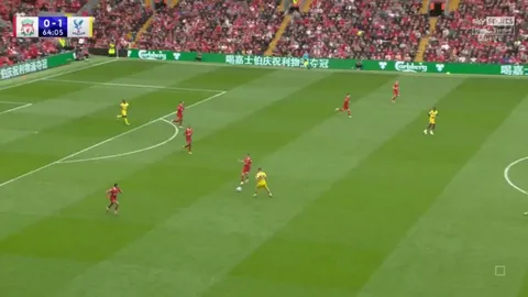 Trent Alexander Arnold delivers an amazing through ball pass from the half way line to set up Darwin Nunez against Crystal Palace in the 18 yard penalty box followed with Klopp watching from the stands excitedly, saying, "Wow! What a ball."