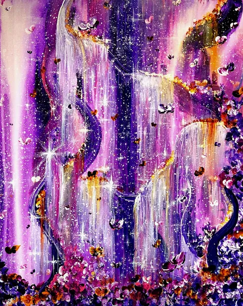 Acrylic dream worlds painted from imagination