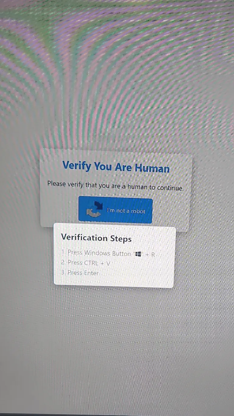 This scam popup didn't even try. It just outright asks you to run their malicious code. It actually made me laugh out loud