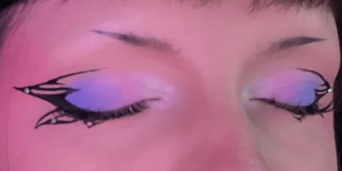 butterfly makeup (sorry for poor camera quality)