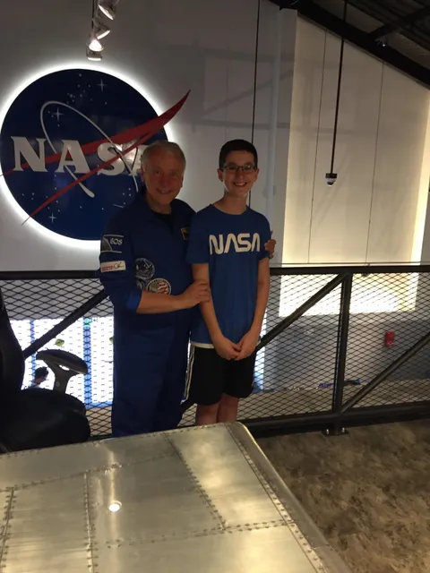 Me with astronaut Charlie Walker, at the Kennedy Space Center. He’s a really nice guy and if you get the chance, I recommend meeting him. (We are on holiday in America, so I was lucky)