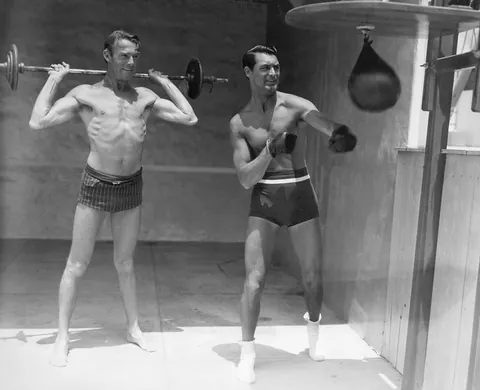 Old Hollywood stars Cary Grant and Randolph Scott, 1930s
