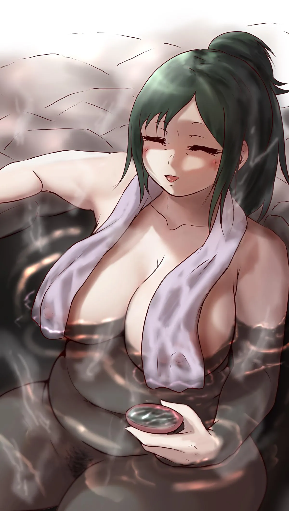 Inko enjoying the hot springs (casualties)