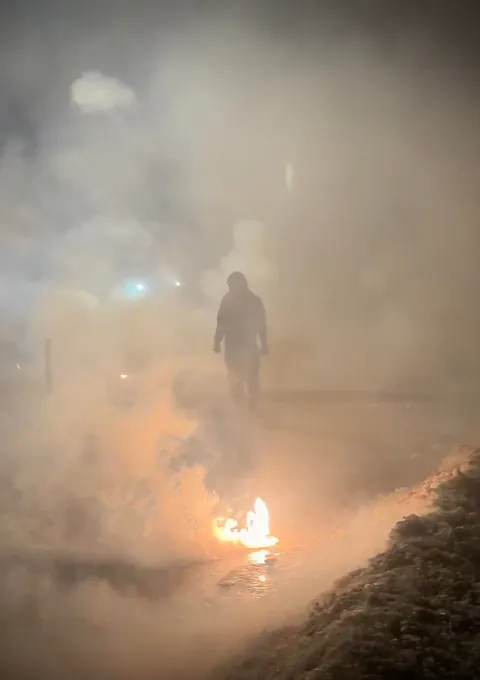 ICE Deploys Tear Gas And HC Smoke 1.14.16 [OC]