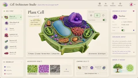 Explore cells and organelles online in 3D